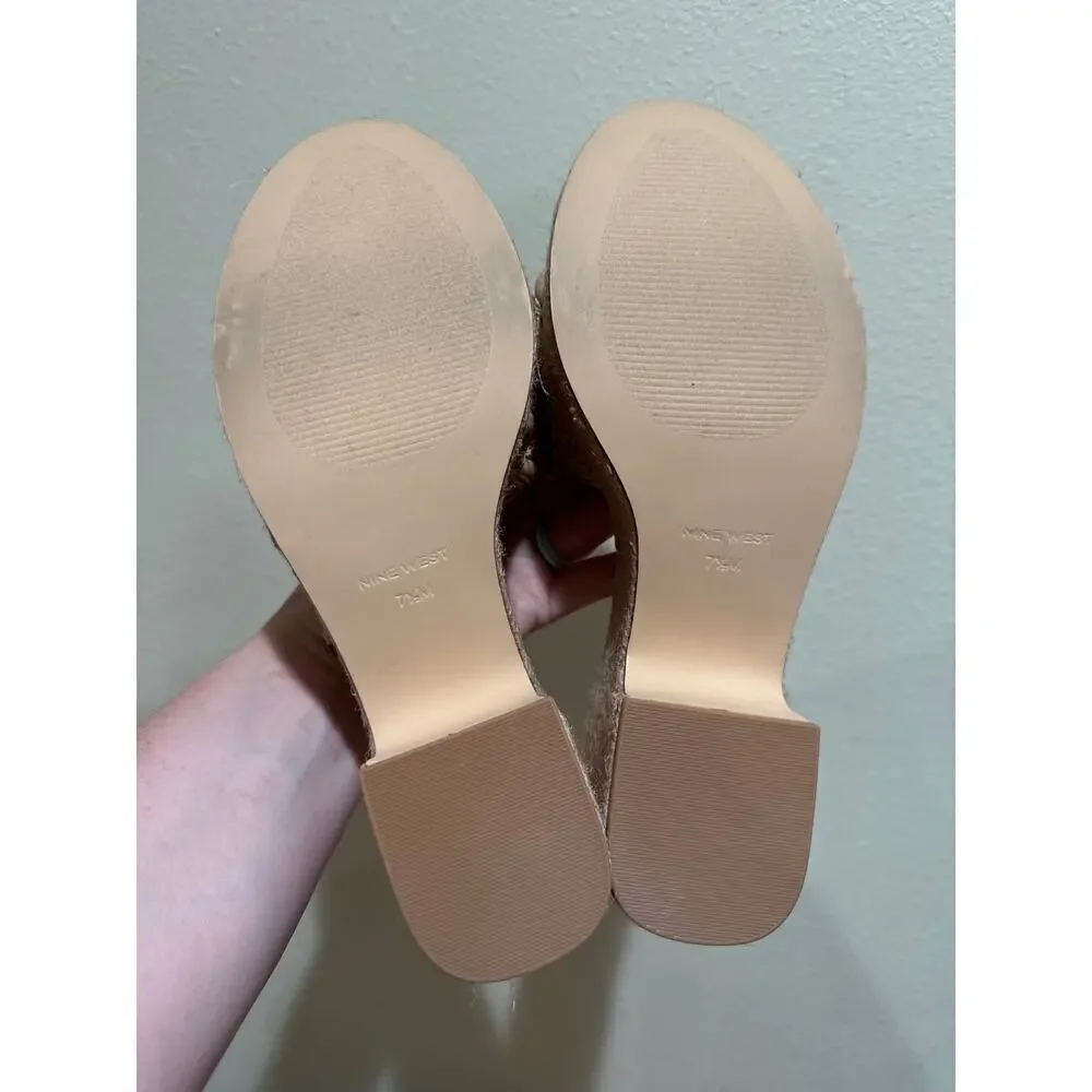 Nine West Women's Roxana Wedge Sandal size 7.5 New